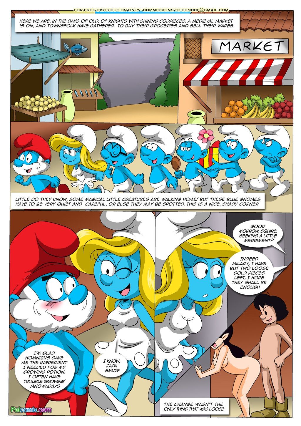 Palcomix] Blue Exposure District (The Smurfs) | Porn Comics